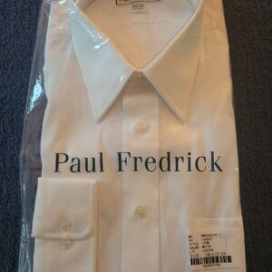 Paul Fredrick Men's White Dress Shirt